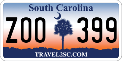 SC license plate ZOO399