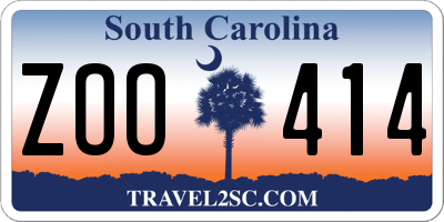 SC license plate ZOO414