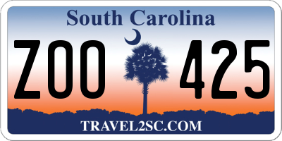 SC license plate ZOO425