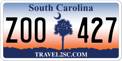 SC license plate ZOO427