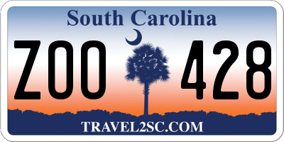 SC license plate ZOO428