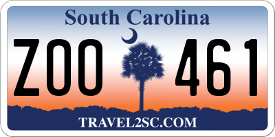 SC license plate ZOO461
