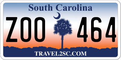 SC license plate ZOO464