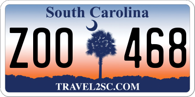 SC license plate ZOO468
