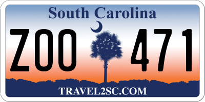 SC license plate ZOO471
