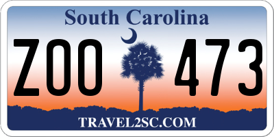 SC license plate ZOO473