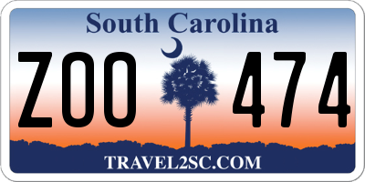SC license plate ZOO474