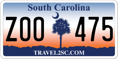 SC license plate ZOO475