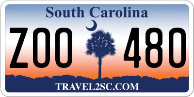 SC license plate ZOO480