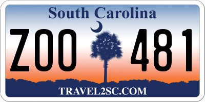 SC license plate ZOO481