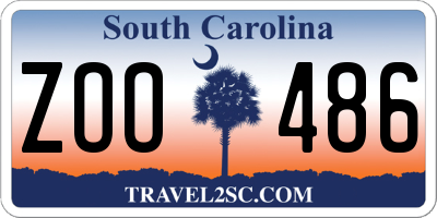 SC license plate ZOO486