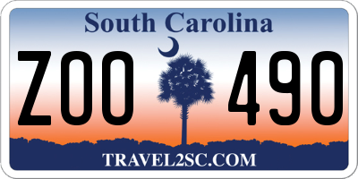 SC license plate ZOO490