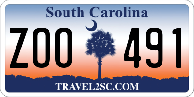 SC license plate ZOO491