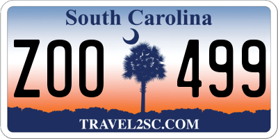 SC license plate ZOO499