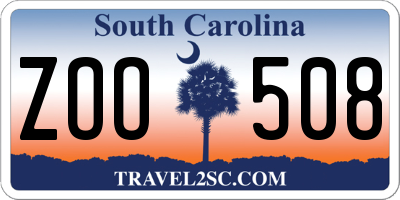 SC license plate ZOO508