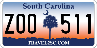 SC license plate ZOO511