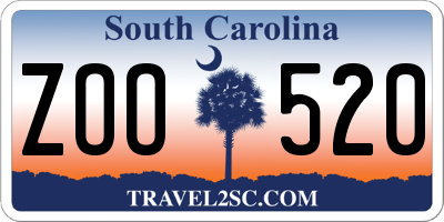 SC license plate ZOO520