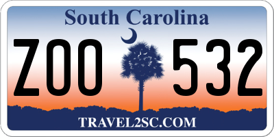 SC license plate ZOO532