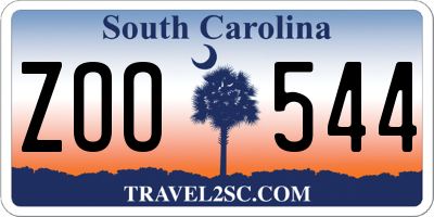SC license plate ZOO544
