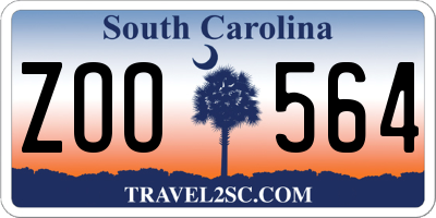 SC license plate ZOO564