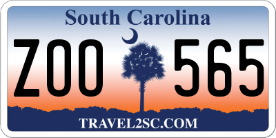 SC license plate ZOO565