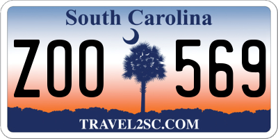 SC license plate ZOO569