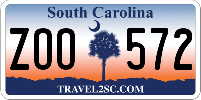 SC license plate ZOO572