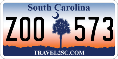 SC license plate ZOO573