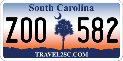 SC license plate ZOO582