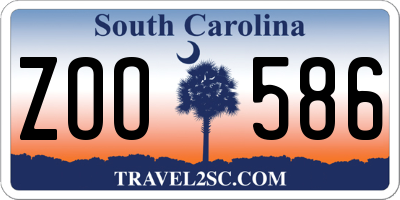 SC license plate ZOO586