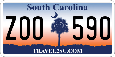 SC license plate ZOO590