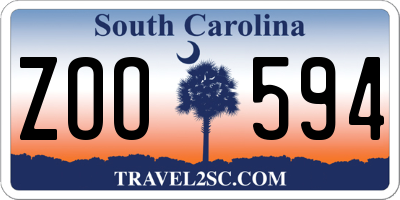 SC license plate ZOO594
