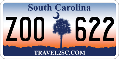 SC license plate ZOO622