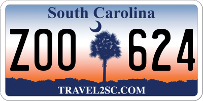 SC license plate ZOO624