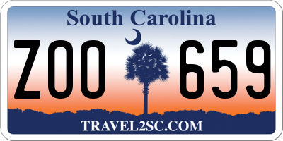 SC license plate ZOO659