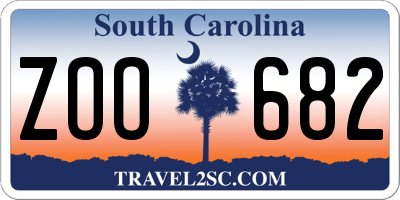 SC license plate ZOO682