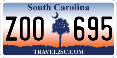 SC license plate ZOO695