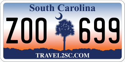 SC license plate ZOO699