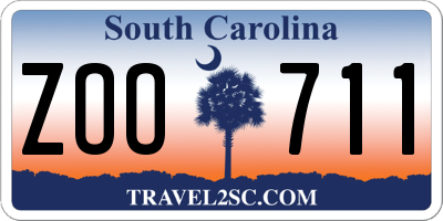 SC license plate ZOO711