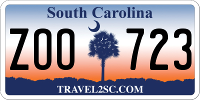SC license plate ZOO723