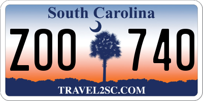 SC license plate ZOO740