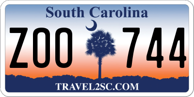 SC license plate ZOO744