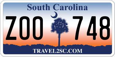 SC license plate ZOO748