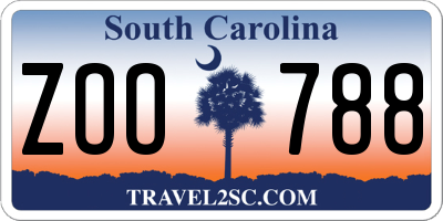 SC license plate ZOO788