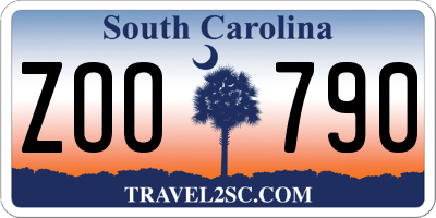 SC license plate ZOO790