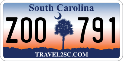 SC license plate ZOO791