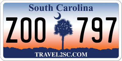 SC license plate ZOO797