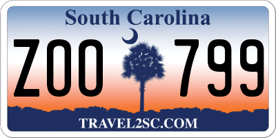 SC license plate ZOO799