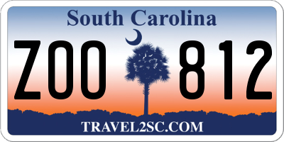 SC license plate ZOO812