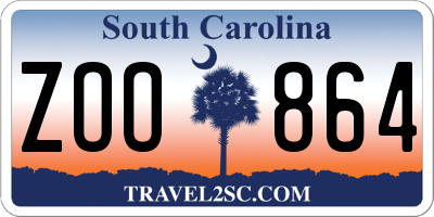 SC license plate ZOO864